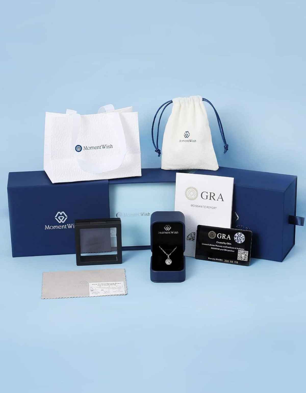 Moissanit Halskette Damen 1 Karat Halo Anhänger Silber 925 Brillant Tanzstein