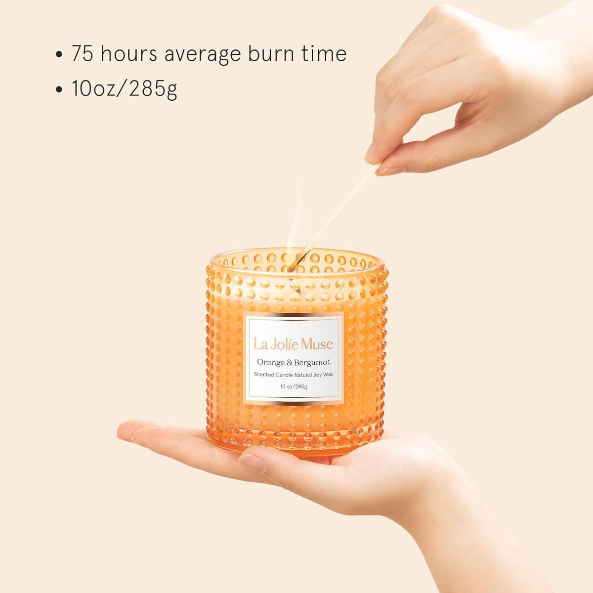 Orange Bergamotte Duftkerze 285g 10oz | Luxus Sojawachs