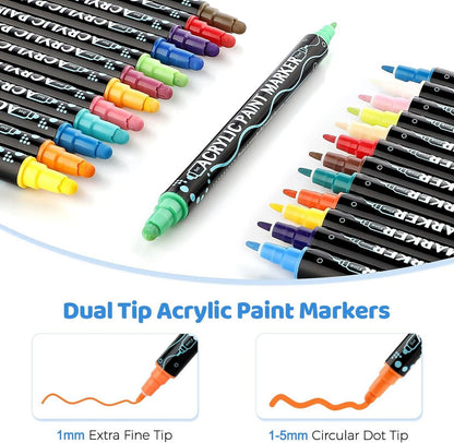 colpart Acrylstifte wasserfest 48 Farben Steinmalerei