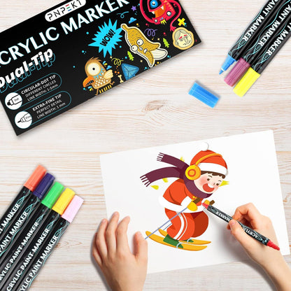 Acrylstifte wasserfest 48 Farben Steine Bemalen Acrylic PaintPermanent Marker
