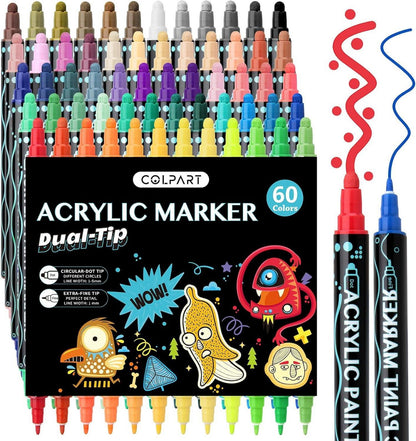 Acrylstifte wasserfest 60 Farben Steine Bemalen Permanent Marker