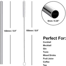 Edelstahl Strohhalme Set – Wiederverwendbar, Kurz, 8er Pack