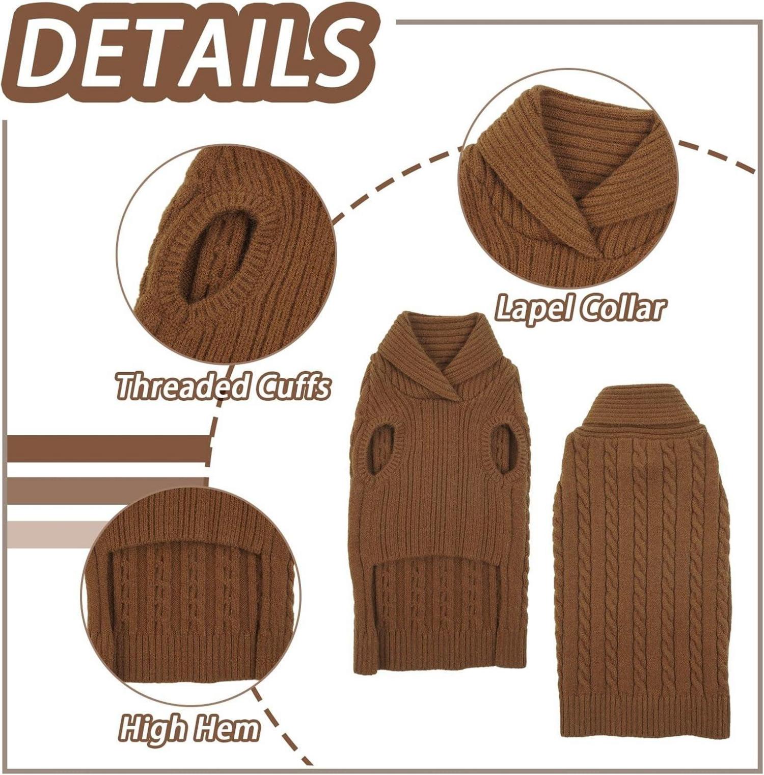 Hundepullover Weich Warm Strick Pullover Mittelgroße Hunde