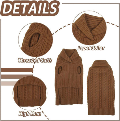 Hundepullover Weich Warm Strick Pullover Mittelgroße Hunde