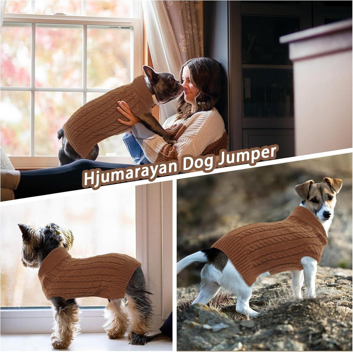 Hundepullover Weich Warm Stricken Revers Pullover Mittelgroße Hunde