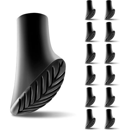 12x Nordic Walking Gummipuffer Universal 11mm für Asphalt & Kies