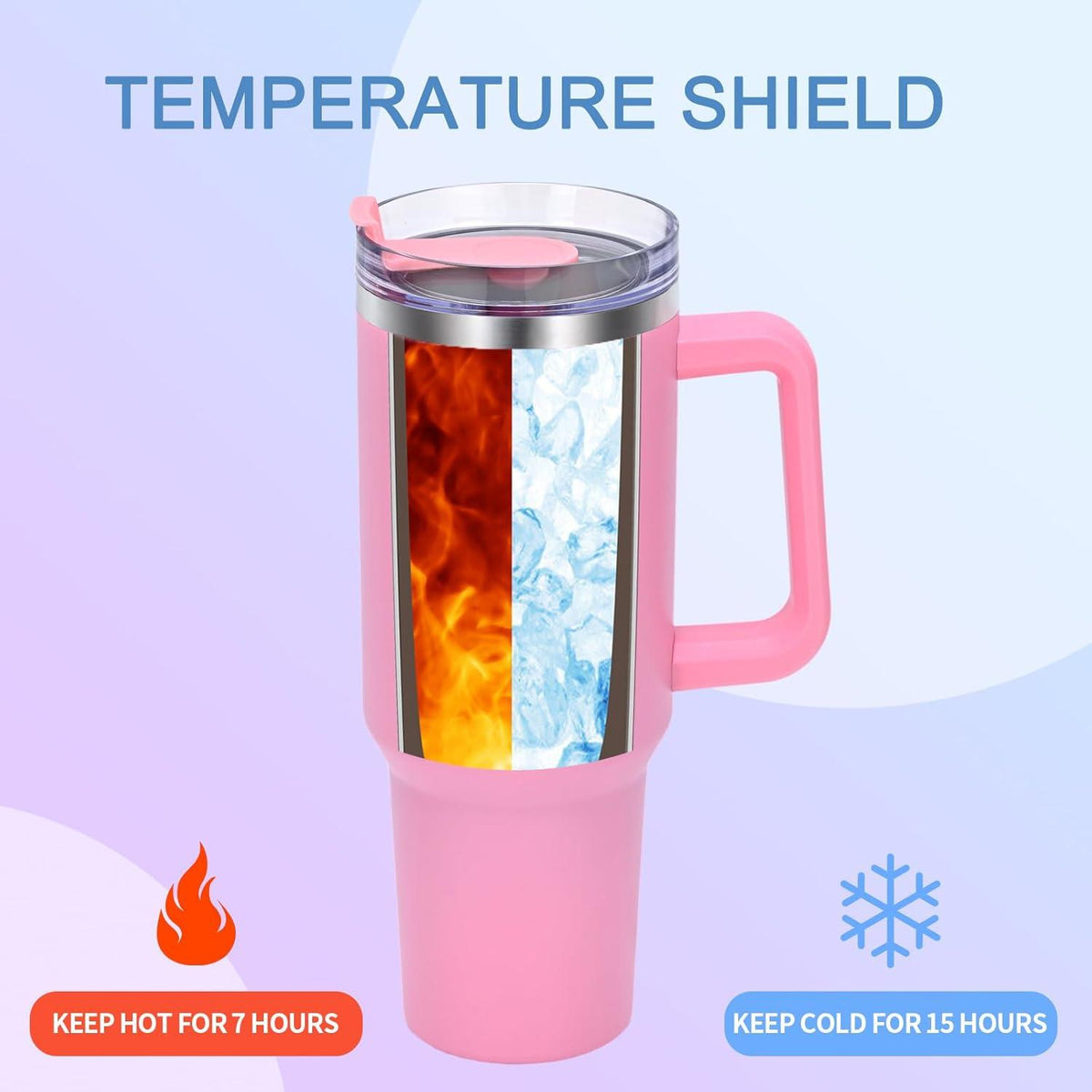 Trinkbecher 1200ml mit Strohhalm, Thermobecher