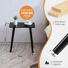 Beistelltisch Holz Schwarz 40x30x43cm Wohnzimmer