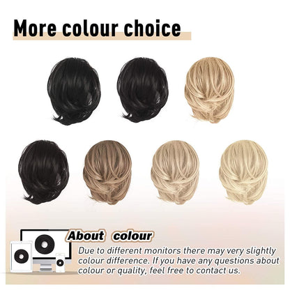 Haarteil Hair Extensions Pferdeschwanz 20cm Dunkelgrau Echthaar