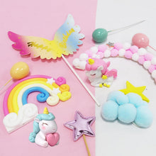 Einhorn Tortendeko 5. Geburtstag Mädchen Cake Topper Set