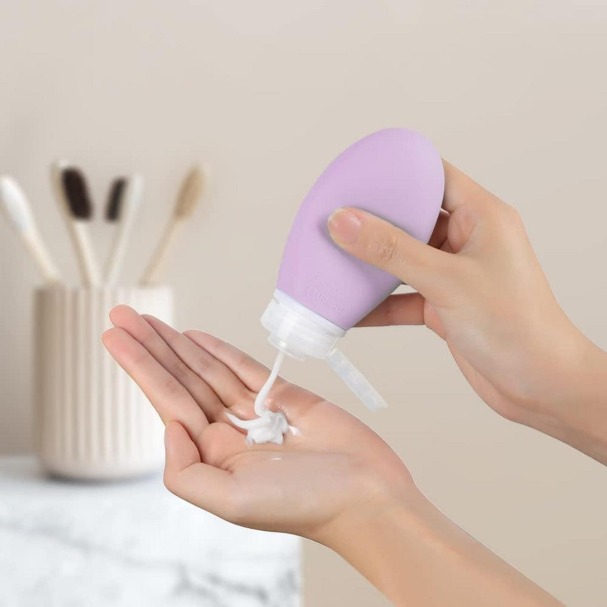 100ml Silikon Reiseflaschen Set – 4er Auslaufsicher