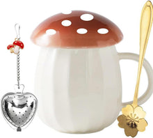 Kawaii Pilztasse mit Deckel Geschenk Mädchen Frauen
