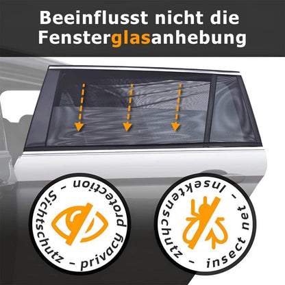 2-teilige Auto-Sonnenschutz-Jalousien mit Reißverschluss
