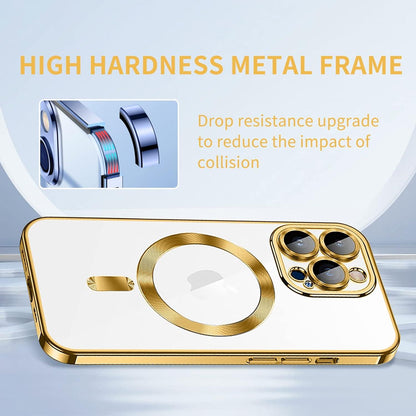 Magnetische iPhone 13 Pro Max Hülle Kompatibel mit MagSafe Stoßfest Anti-Vergilbung Klar Hülle