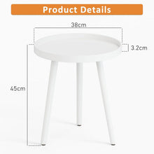Beistelltisch Weiss Rund Skandinavischer Stil 38x45cm
