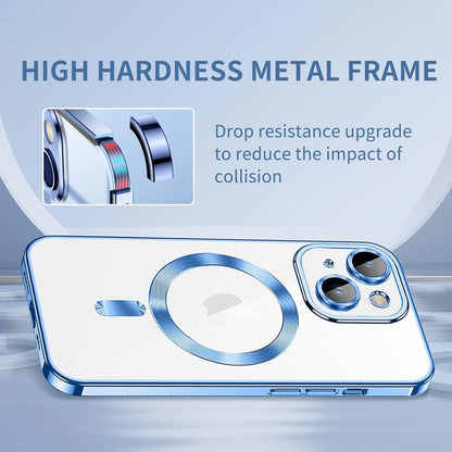 Magnetische iPhone 13 Hülle mit MagSafe Stoßschutz Blau