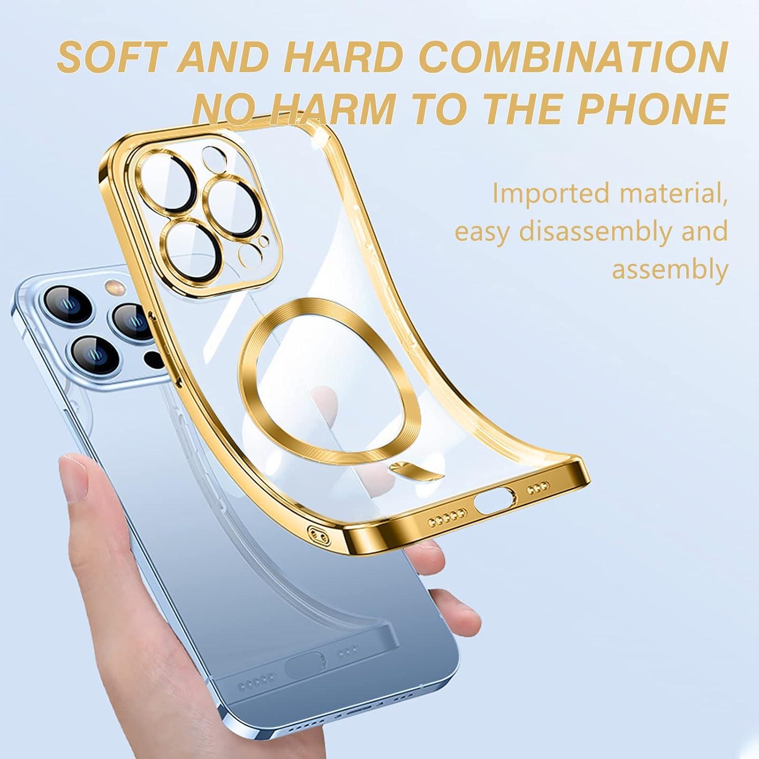 Magnetische iPhone 11 Pro Hülle MagSafe Stoßfest Anti-Fingerabdruck Gold