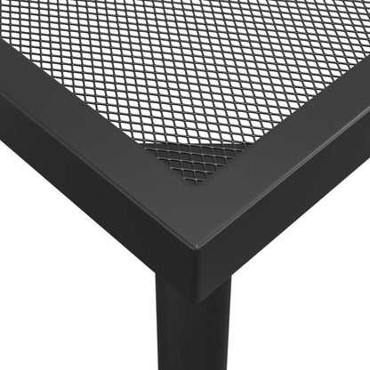 Garten Essgruppe 9-TLG. Anthrazit Stahl Tisch 8 Stühle Stapelbar
