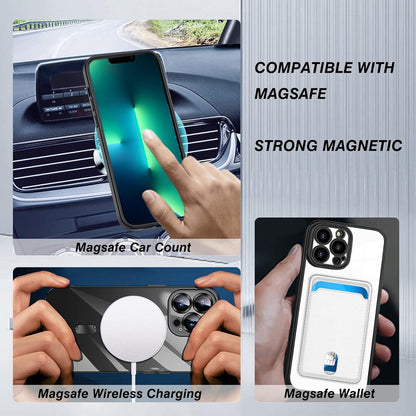 Magnetische iPhone 12 Pro Hülle MagSafe stoßfest klar Schwarz