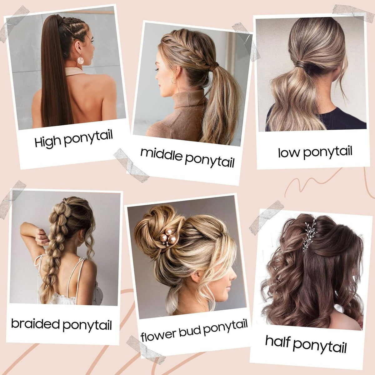 Echthaar Pferdeschwanz Extension glatt #613 hellblond 50cm