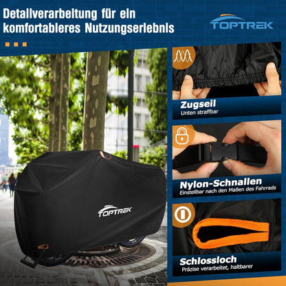 Fahrradabdeckung wasserdicht 210x110x95cm Oxford-Gewebe Regenschutz