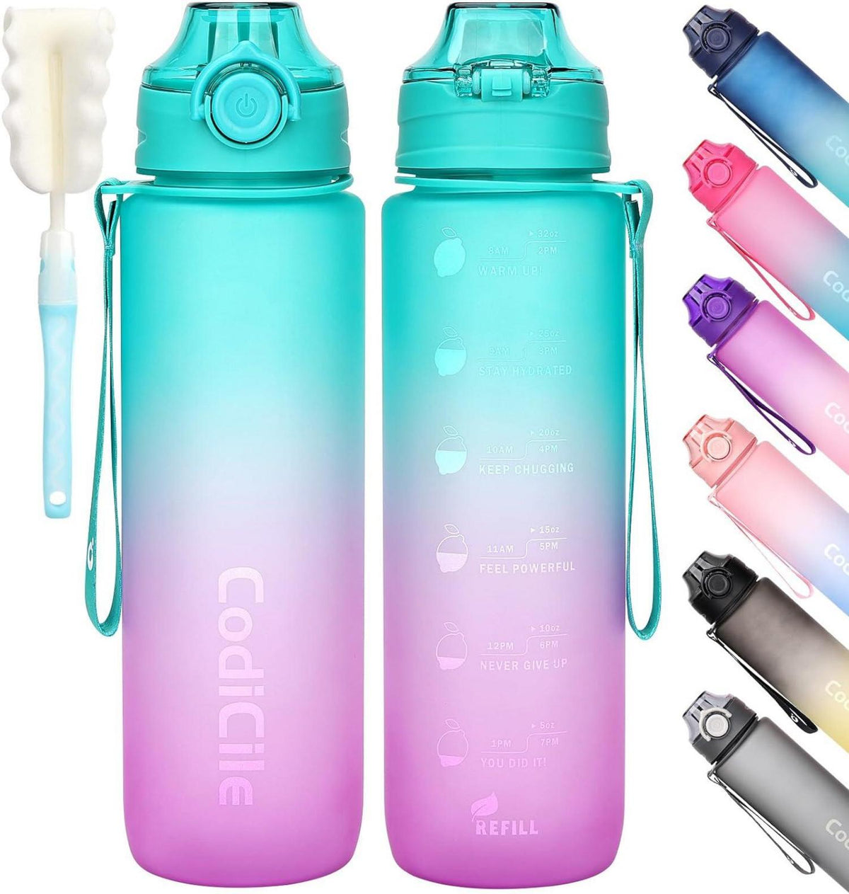 Sport Trinkflasche 1L BPA freie Wasserflasche auslaufsicher für