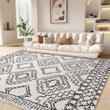 Moderne Kurzflor Teppich Elfenbein/Schwarz 160x200cm