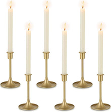 Goldener Kerzenständer 6er Set Stabkerzenhalter Weihnachten