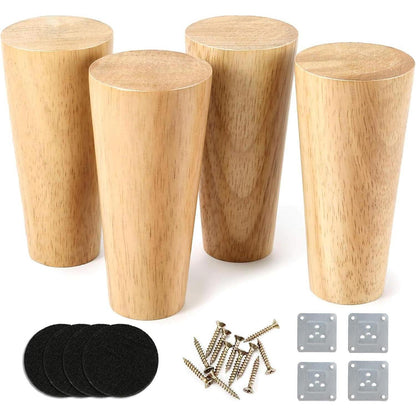 Holzmöbelfüße 10cm – Robuste Möbelbeine Eiche für Sofa & Co.