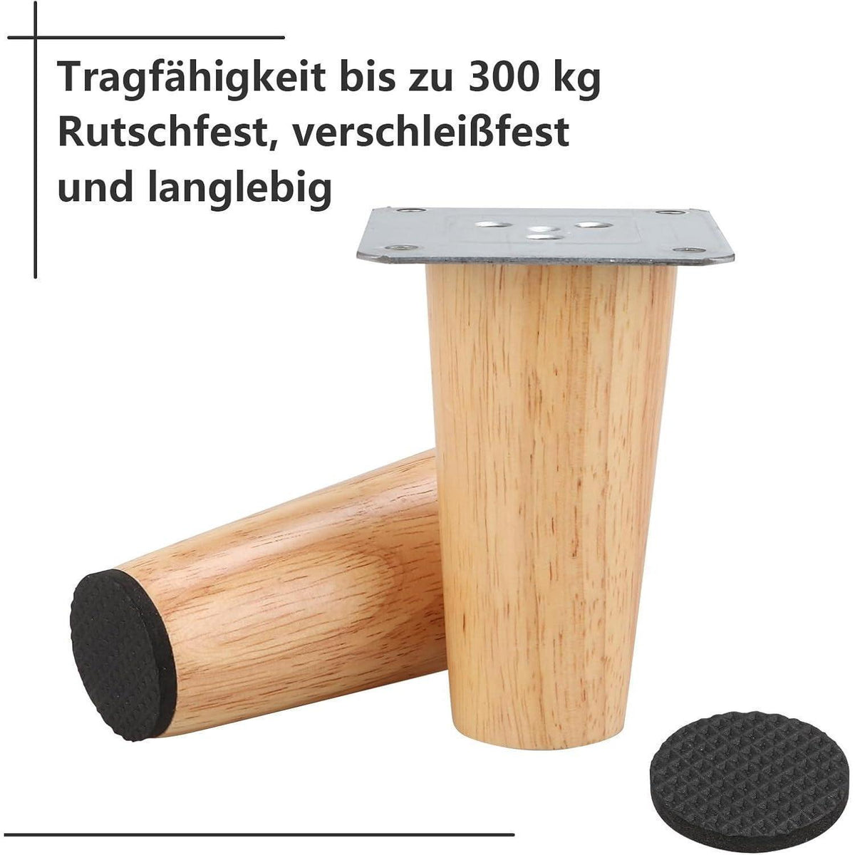 Holzmöbelfüße 10cm – Robuste Möbelbeine Eiche für Sofa & Co.