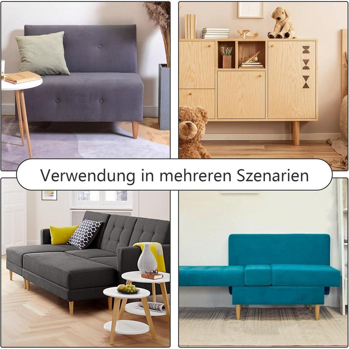 Holzmöbelfüße 10cm – Robuste Möbelbeine Eiche für Sofa & Co.