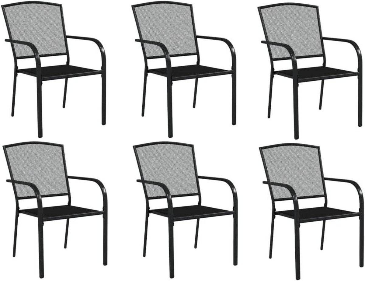 Garten Essgruppe 5-TLG. Tisch 4 Stühle Stapelbar, Gartengarnitur Set