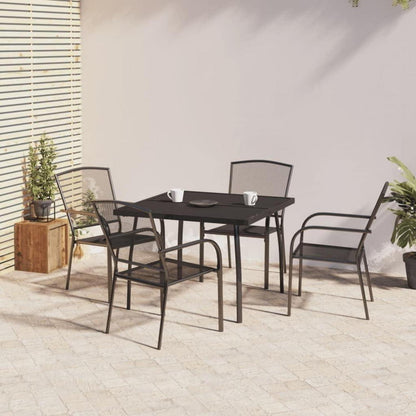 vidaXL Garten Essgruppe 5-TLG. Tisch 4 Stühle Anthrazit