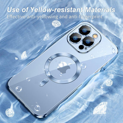 Klare Magnetische Handyhülle für iPhone 12 Pro Max Blau Schutzhülle