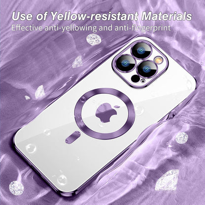 Magnetische Hülle für iPhone 13 Pro MagSafe Anti-Fingerabdruck Dunkellila