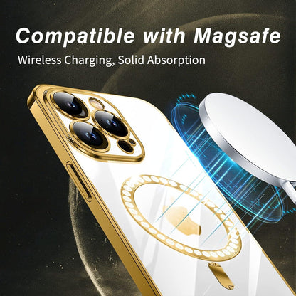 Klare Schlanke iPhone 11 Pro MagSafe Hülle Gold, Kratzfeste Dünne Handyhülle