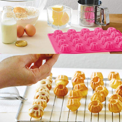 Silikon Gugelhupfform Mini – 20er Set für Kuchen & Desserts