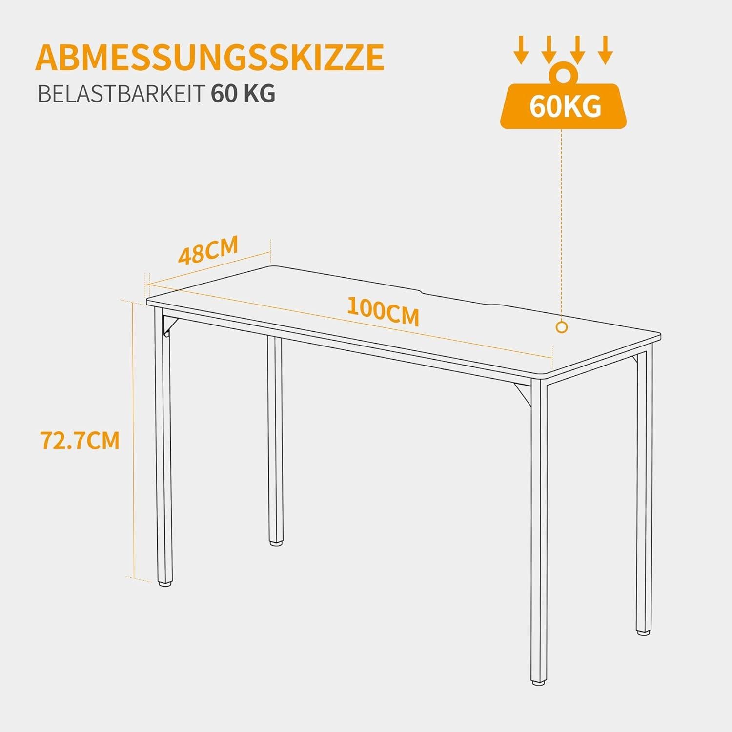 Kleiner CubiCubi Schreibtisch Industriedesign 100x48x75 cm Büro PC