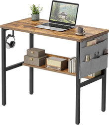 Schreibtisch CubiCubi 80x40 cm PC-Tisch Braun stabil