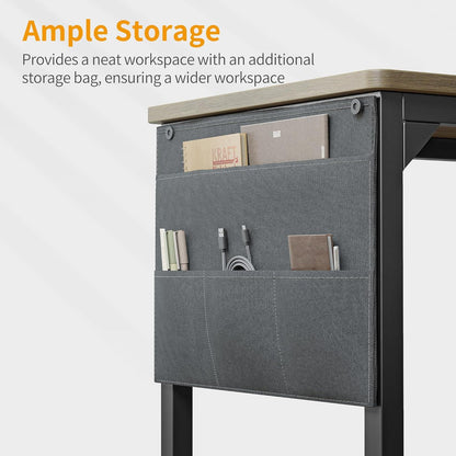 Schreibtisch 80x40 cm Braun - Stabil & Stylisch - CubiCubi