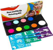 Kinderschminke Set, 10 Farben Wasserbasis Halloween Fasching