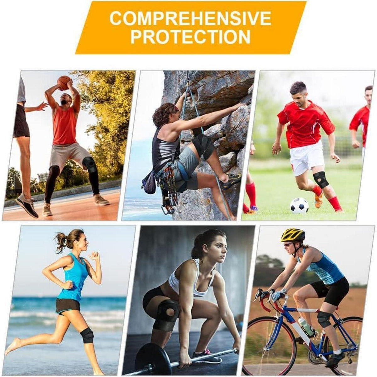 Sport Kniebandage für Männer Damen, Verstellbare Patella