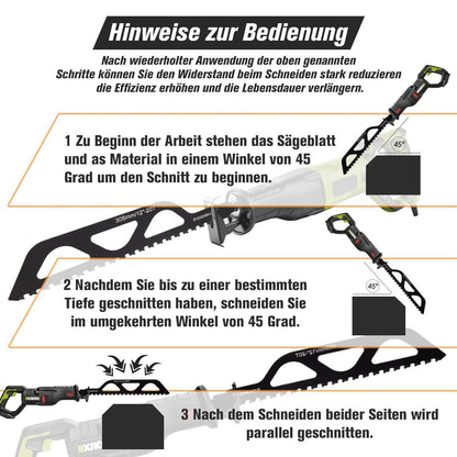 Säbelsägeblatt für Stein & Porenbeton, 455mm Hartmetall
