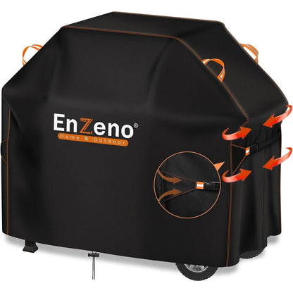 Wetterfeste Grillabdeckung für Gasgrills, 147cm, Schwarz