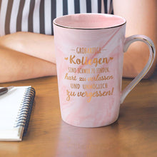 Abschiedsgeschenk Kollegin 400ml Marmor Kaffeetasse Spruch