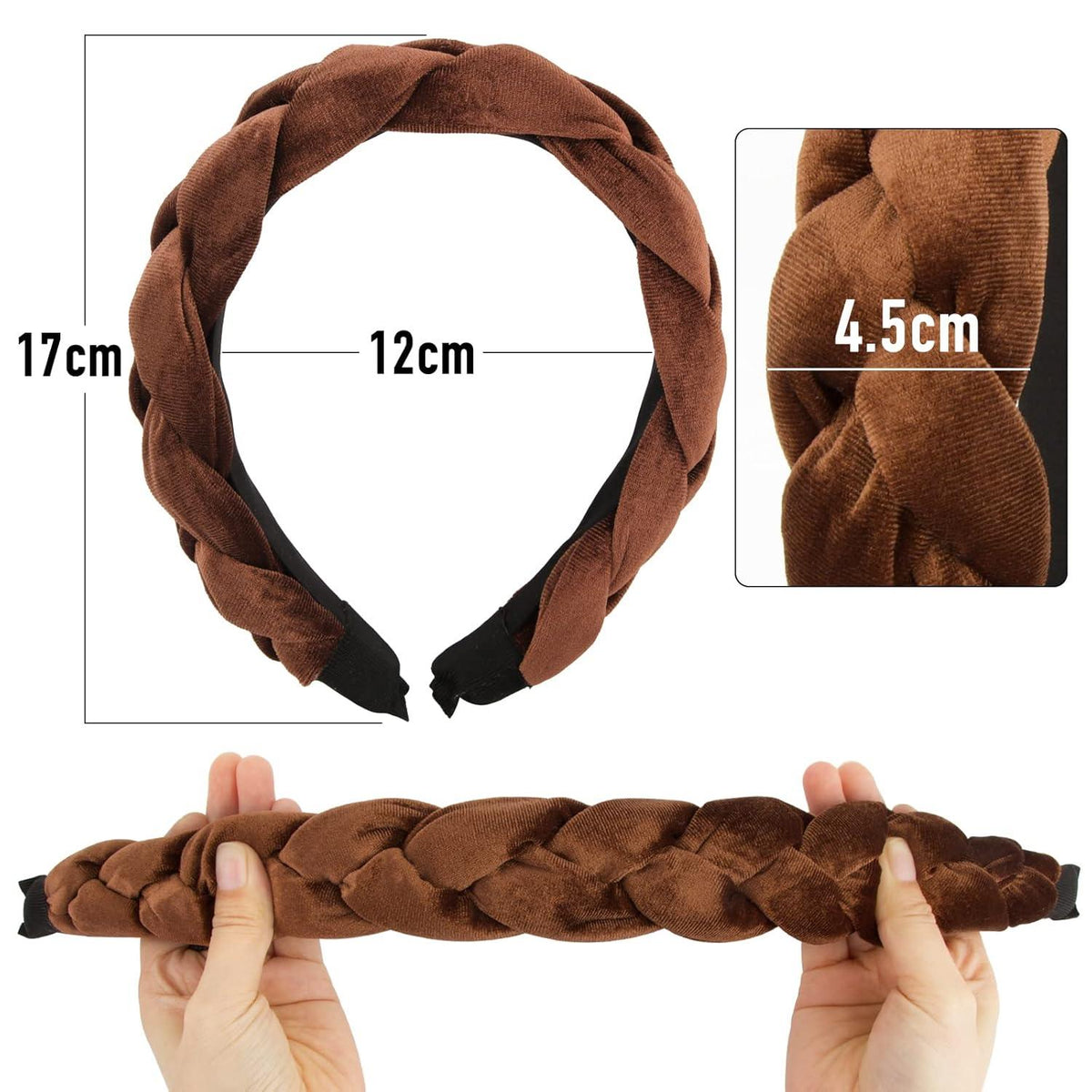 Samt Haarreif Dirndl Geflochten Vintage Stirnband Breit