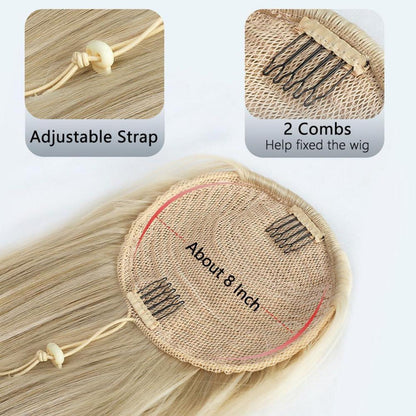 Langer Pferdeschwanz Zopf Extension Blond Ombre 65cm