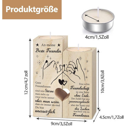 Personalisierter Kerzenständer für beste Freundin – Geschenkidee