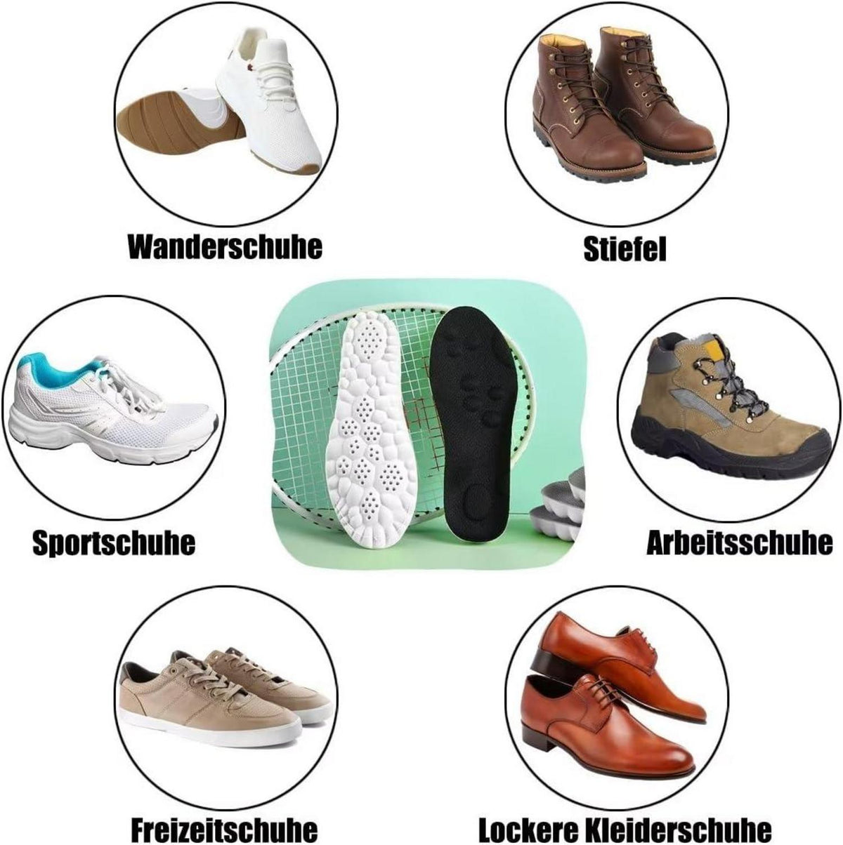 3 Paar Orthopädische Einlegesohlen für Herren & Damen Senkfußeinlagen