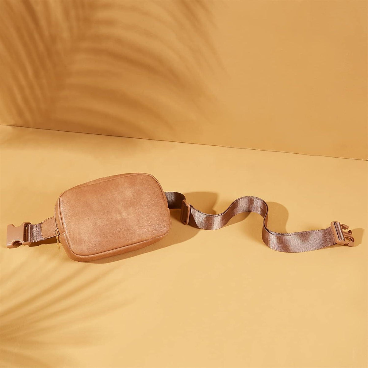 Telena Damen Bauchtasche PU Leder Crossbody Umhängetasche Stylisch Gürteltasche